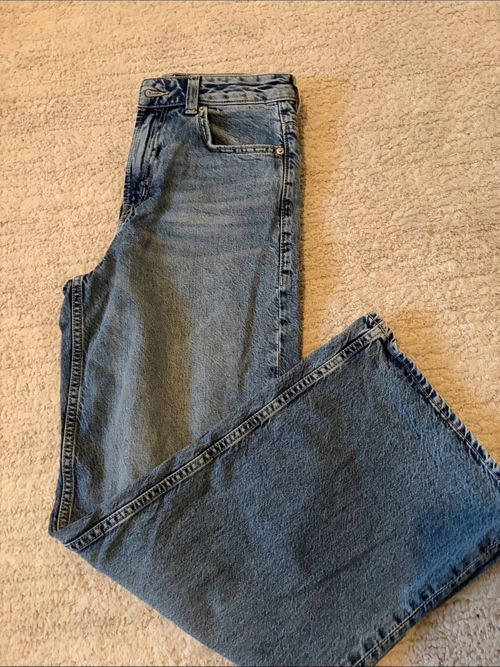 H&M Women’s Blue Relaxed Fit Denim Jeans Tall fit us2